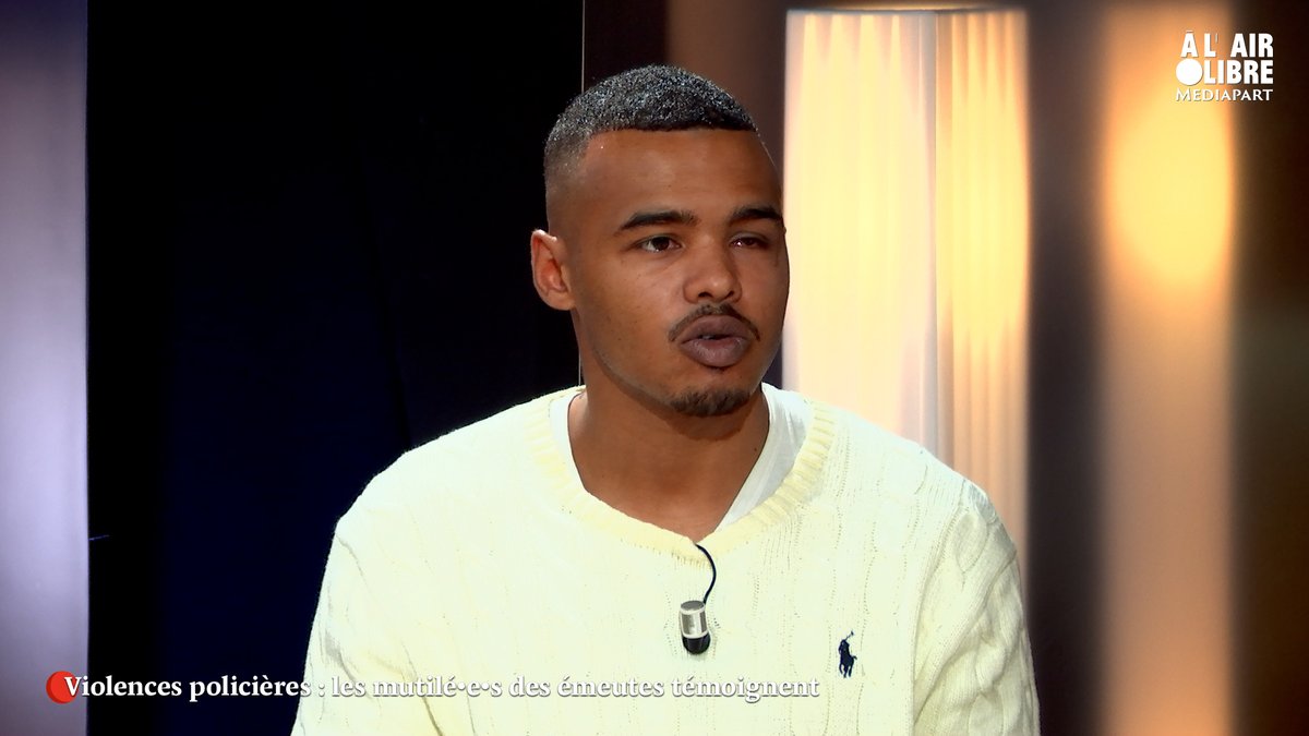 « J’étais sur mon téléphone quand les policiers sont arrivés. J’ai reçu un tir de LBD » Virgil (@justicepourvirgil) a perdu un œil à Nanterre. Il témoigne dans « À l'air libre ». ➡️