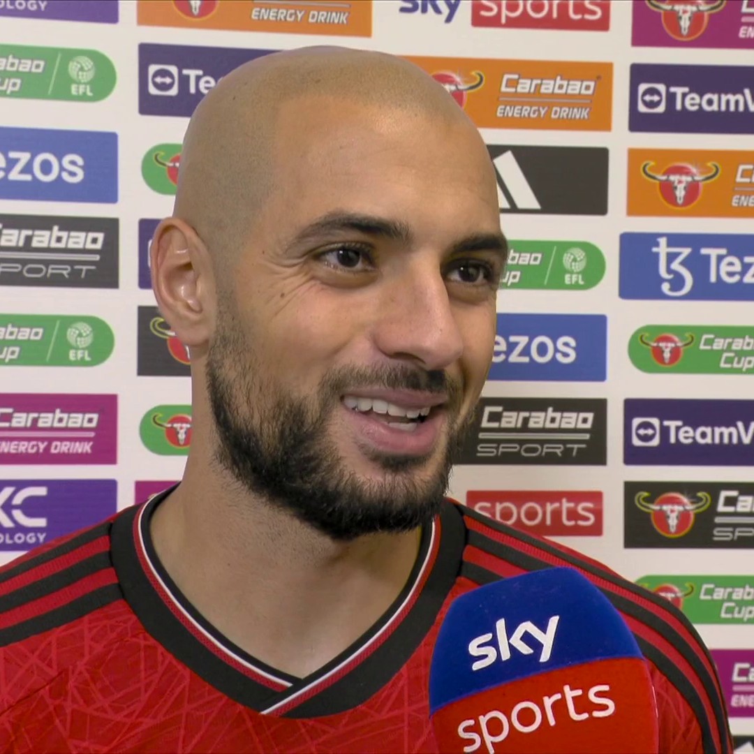 Sofyan Amrabat says he will even play as a goalkeeper if Manchester United need him there 🔴