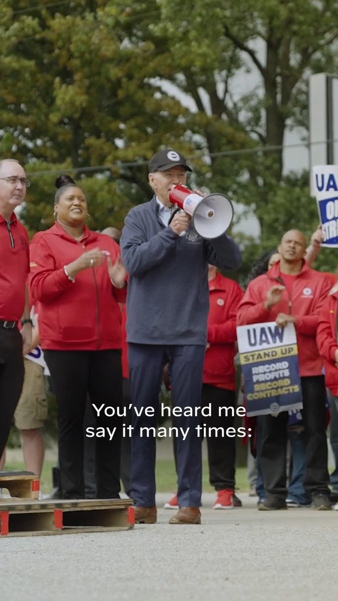You've heard me say it many times: Wall Street didn't build this country, the middle class did, and unions built the middle class. UAW workers deserve what they've earned, and they've earned a hell of a lot more than what they're getting paid now.