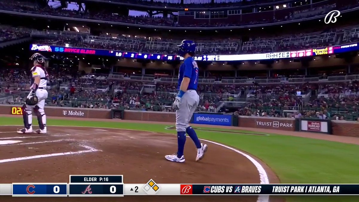 Standing ovation for World Series champion shortstop Dansby Swanson ahead of his first at-bat back in Atlanta.