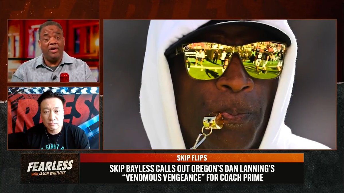 All the media caping up for Deion makes him look weak and so fragile that if they don’t kiss his butt he won’t come on the show. It is such a cowardly form of alleged “manhood” and "leadership". I just can’t respect it.