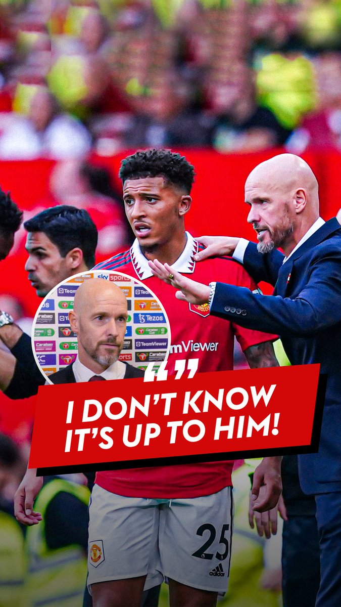 "It's up to him" ๐ Erik ten Hag on his stand-off with Jadon Sancho ๐ฌ