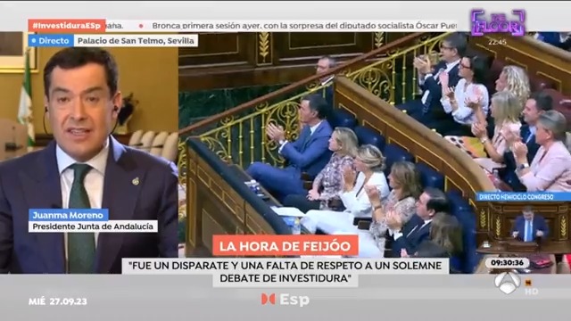 La huida de Sánchez es impropia del sentido de Estado y una falta de respeto a los españoles. No subió a la tribuna para no explicar sus pactos ocultos con un prófugo de la Justicia. Ayer solo hubo un presidente y se llama Alberto Alberto Núñez Feijóo.