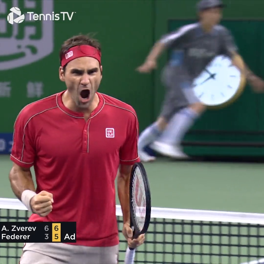 Roger Federer GOD MODE 🥶 When Roger Federer saved 3 match points vs Zverev in Shanghai!