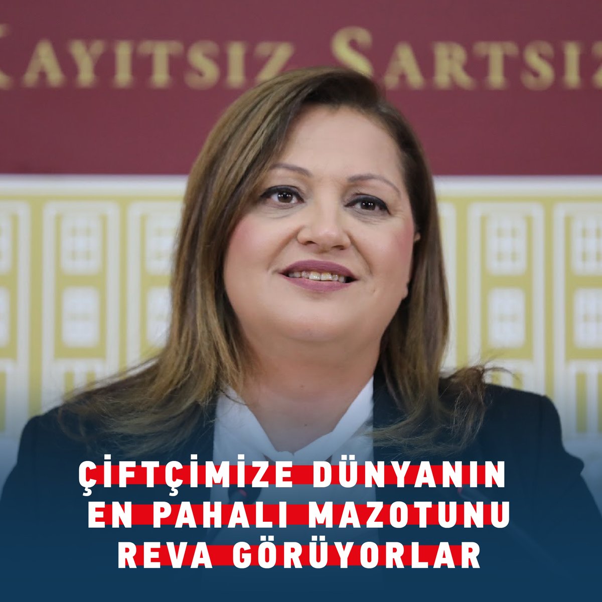 Grup Başkanvekilimiz Burcu Köksal: “Çiftçinin kullandığı mazottan ÖTV alınmamasını defalarca gündeme getirdik, hepsi AK Parti - MHP oylarıyla reddedildi. Ve çiftçiye bu zulmü yapanlar, Bodrum’da BAE Şeyhi’nin yatına verilen 26 milyonluk mazottan 5 milyon lira ÖTV’yi almıyorlar.”