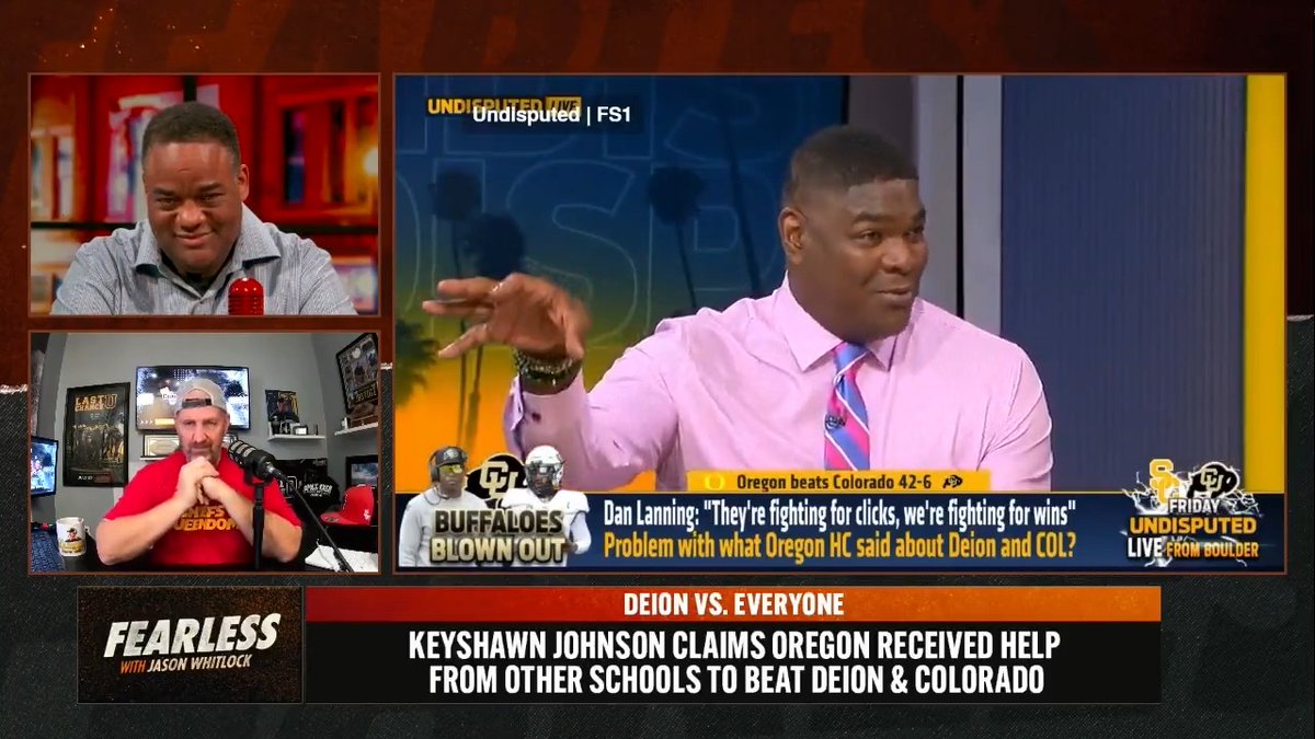 Ryan Clark, Keyshawn Johnson, all these guys are so desperate for Deion to have success, so when they are head coaching candidates, they can skip the line like Deion did. They are rooting for Deion, for their own self interest.