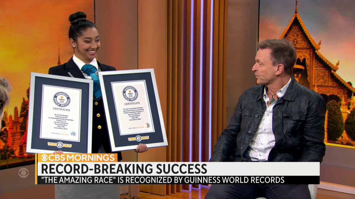 .The Amazing Race is officially a two-time Guinness World Record (Guinness World Records) holder for its 15 Emmy awards! Host Phil Keoghan credits the thousands who have contributed to the show’s success.