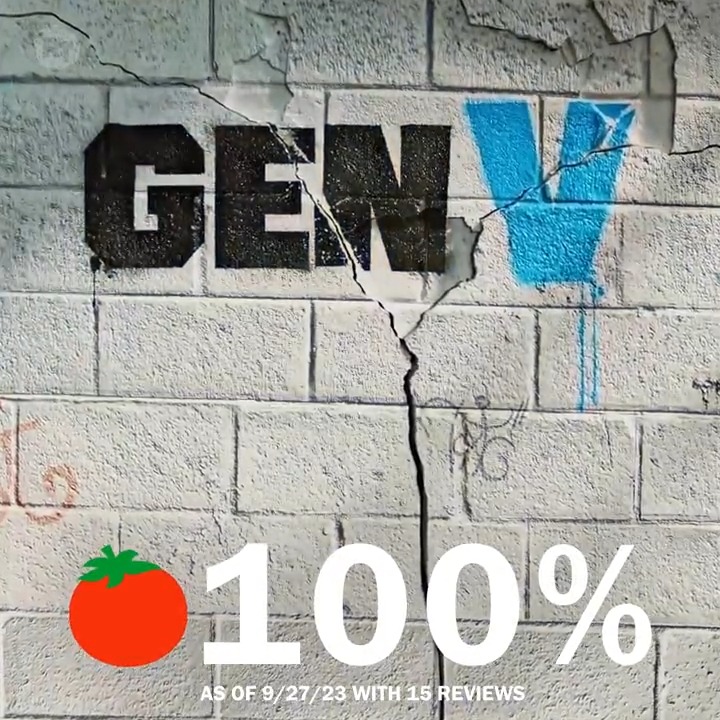 The first reviews are in for #TheBoys spinoff #GenV - currently it's Fresh at 100% on the Tomatometer, with 15 reviews:
