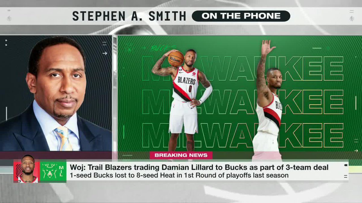 "Lethal." Stephen A Smith on Dame Lillard joining Giannis and the Bucks.
