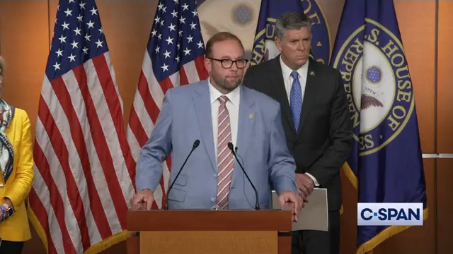 A heated exchange occurs between House Ways and Means Committee Chair Jason Smith (R-MO) and an NBC reporter during a news conference on the investigation into President Biden's family. The reporter presses Rep. Smith on the timeline of the evidence found against the Bidens.