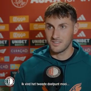 💬 Santi speaking ‘Ik vond het tweede doelpunt mooier omdat ik ‘m met mijn rechterbeen maakte’ #ajafey
