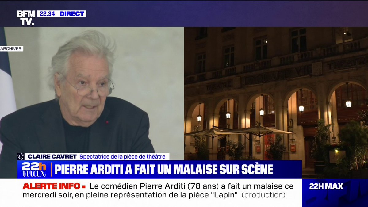 💬 "J'ai en mémoire le visage de Muriel Robin qui est figé" ➡ Claire, spectatrice de la pièce de théâtre dans laquelle jouait Pierre Arditi, raconte son malaise sur scène