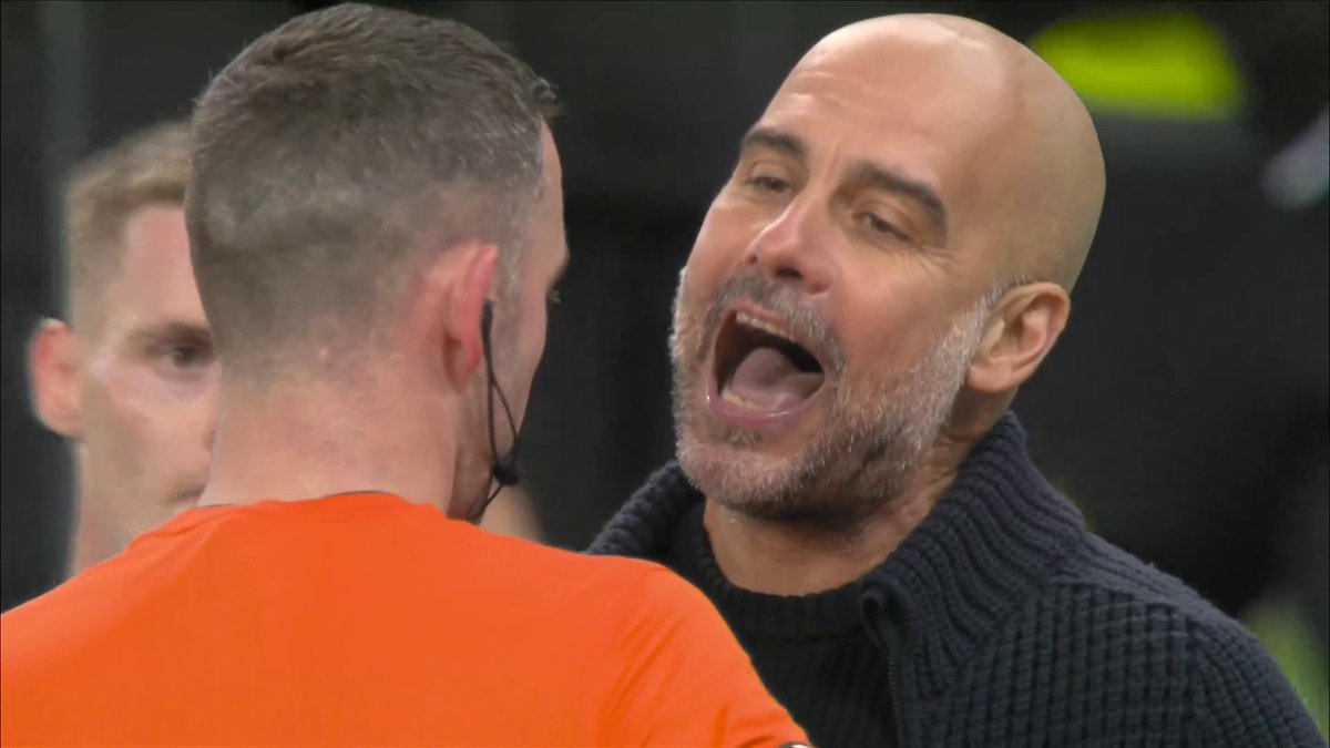 Pep Guardiola is NOT happy...😤