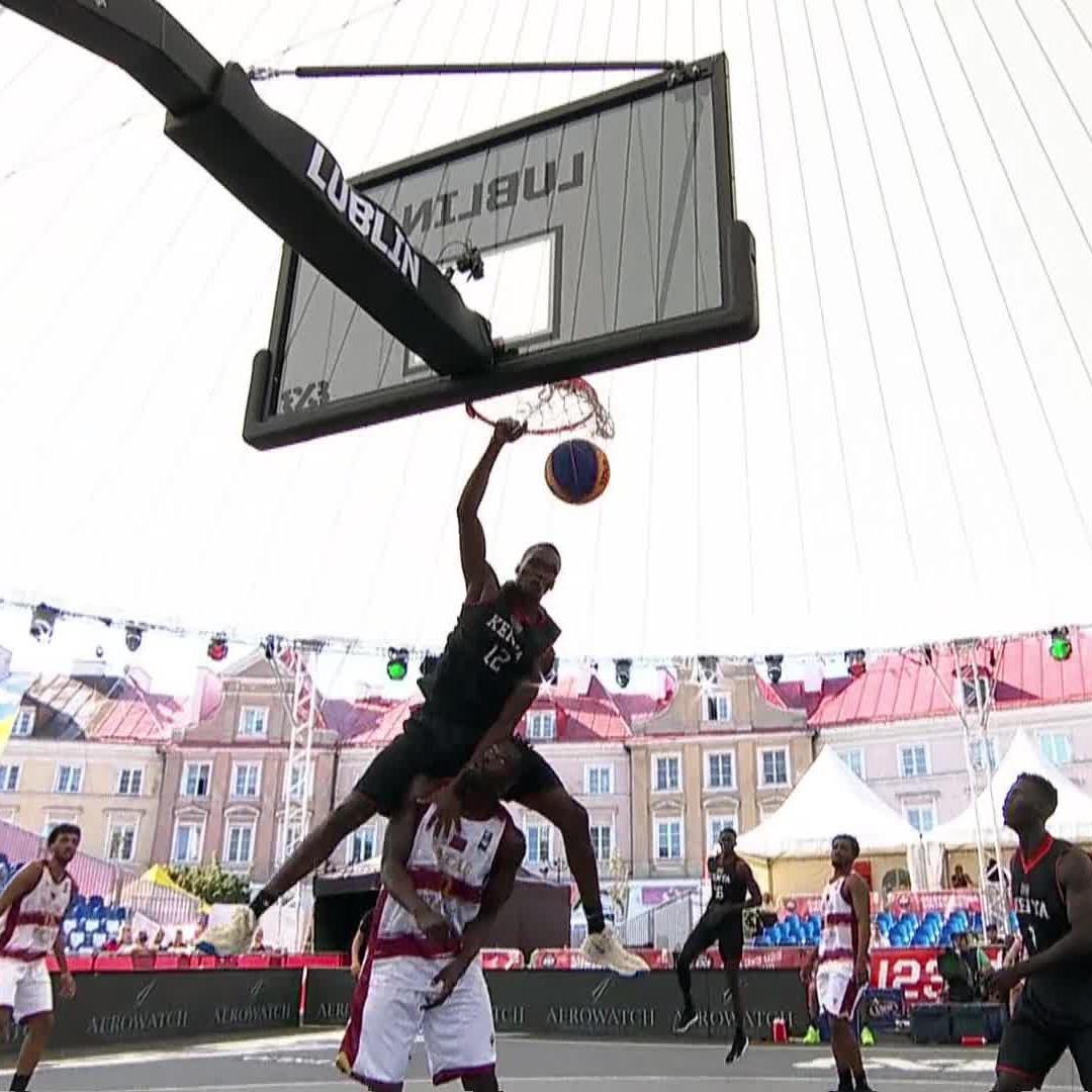 OMG! 😳 He jumped over him like a Kangaroo on a pogo stick! 🇰🇪 #3x3U23