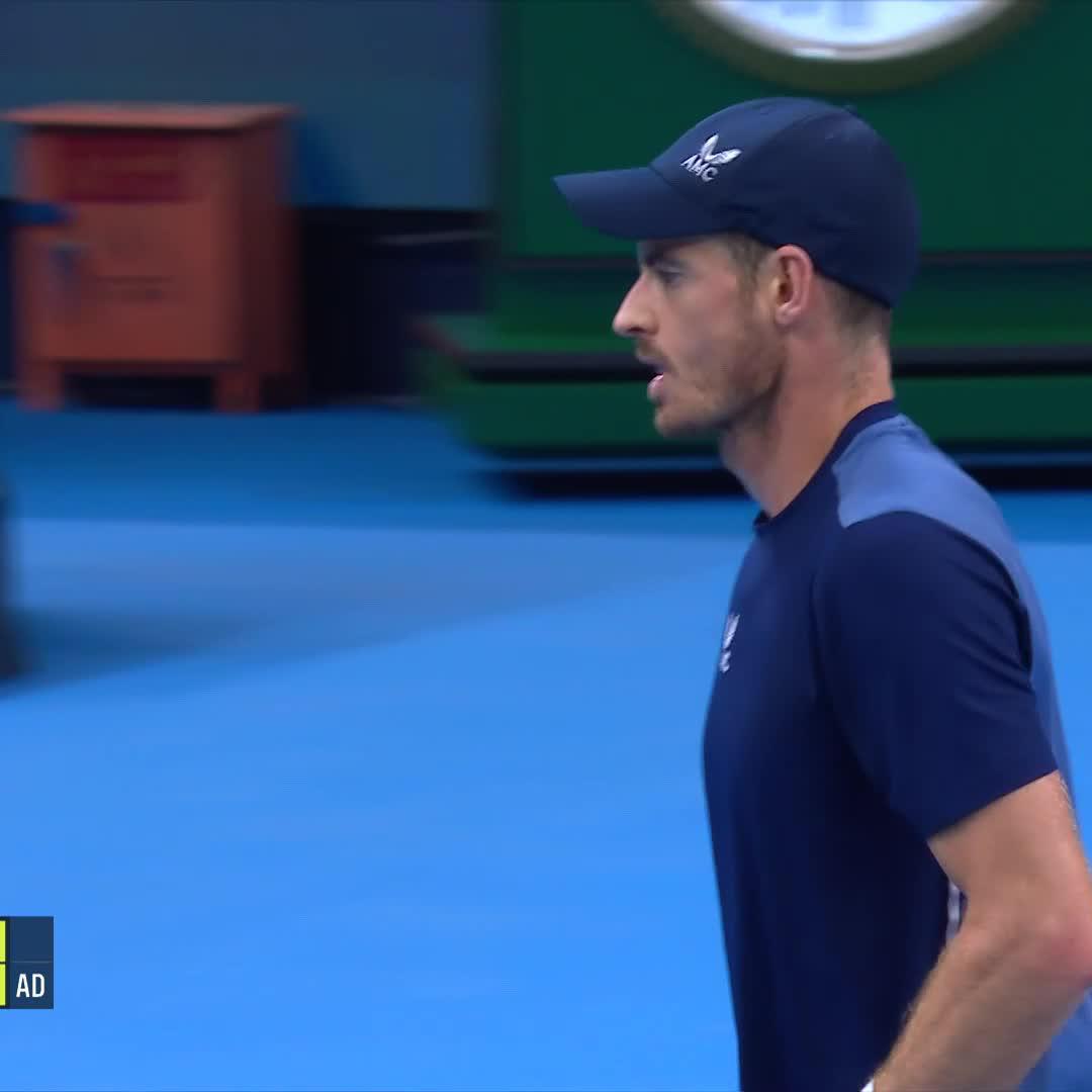 Not finished yet 💪 Andy Murray fighting on vs De Minaur in Beijing! #ChinaOpen
