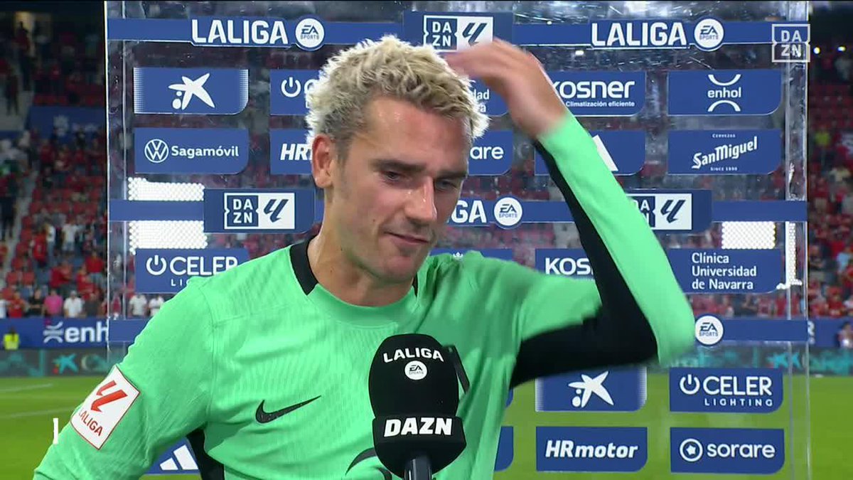 "Me he fichado en la Fantasy y eso me da un plus" 😂😂😂 Antoine Griezmann y su respuesta de crack absoluto en el micrófono de #DAZN con Pablo Pinto 🔝 #LALIGAenDAZN ⚽