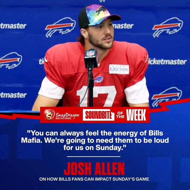 We're going to need all of Bills Mafia on Sunday. 🗣 SnapDragon Apples | #MIAvsBUF
