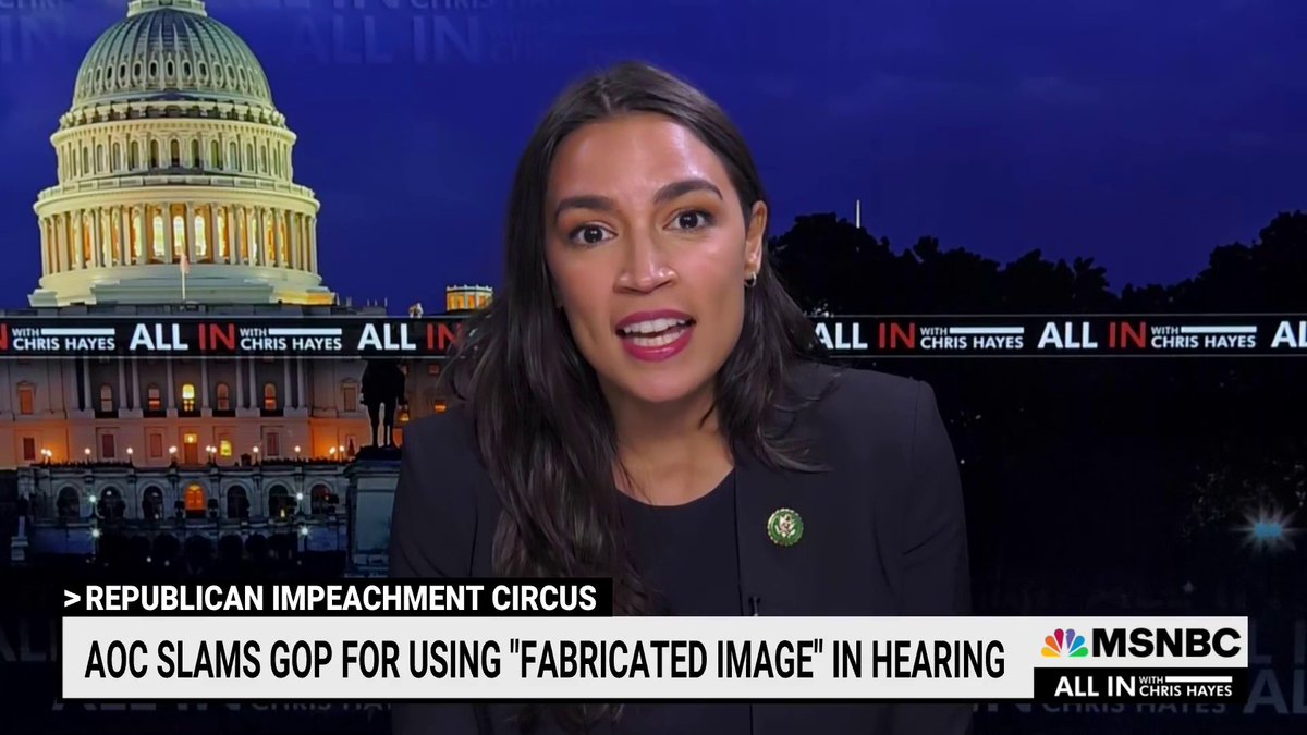 .Rep. Alexandria Ocasio-Cortez on the Republican-led impeachment hearing: "I am quite not really sure why they decided to embarrass themselves in this manner today."