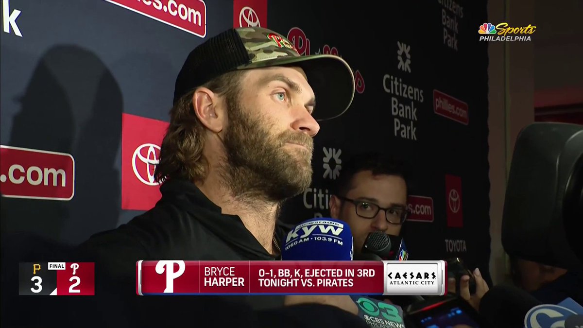 Bryce Harper on today’s ejection: “It’s just Angel in the middle of something again. Every year it’s the same thing.”