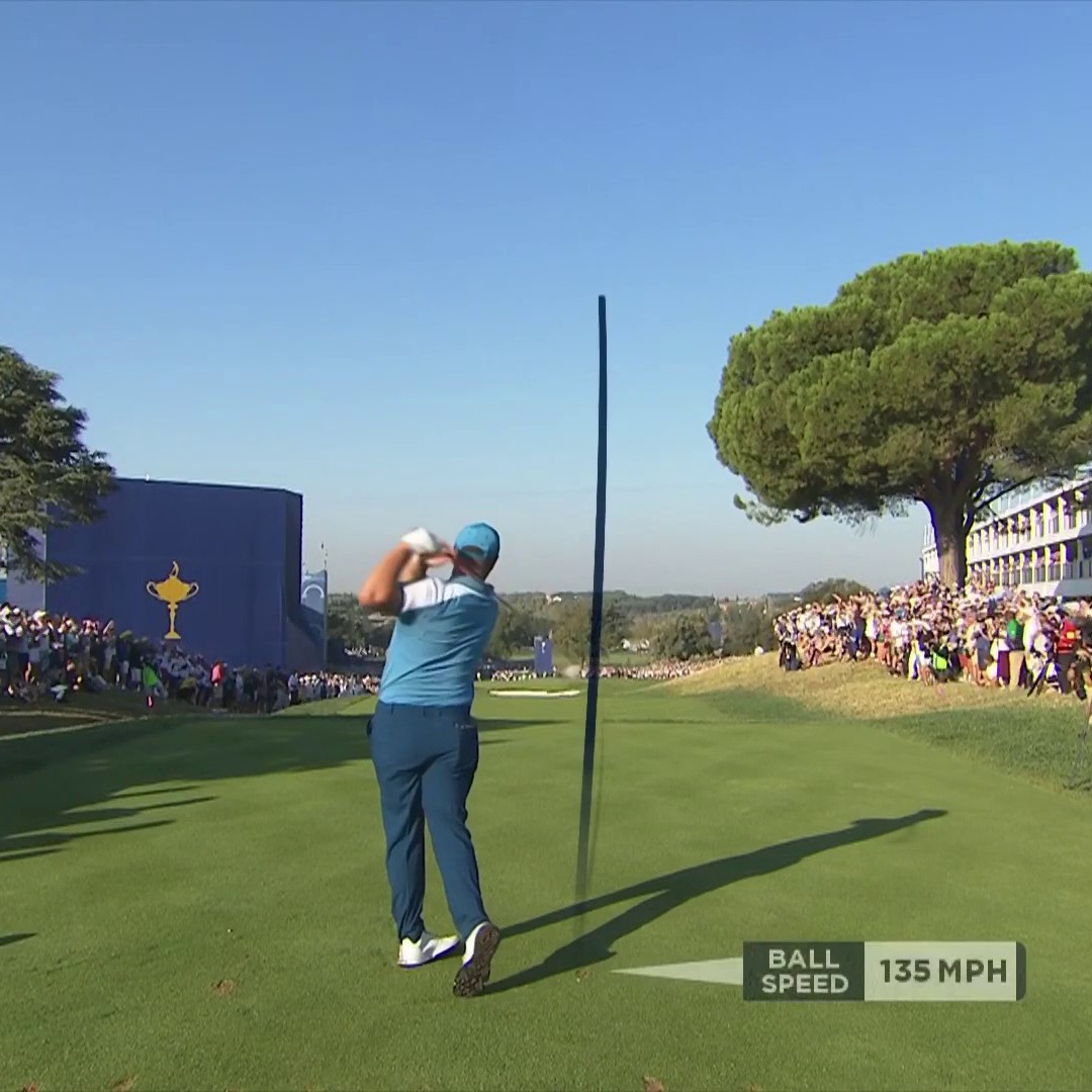 Jon Rahm JUST missed this hole-in-one. 🤏 📺: USA Network | #RyderCup
