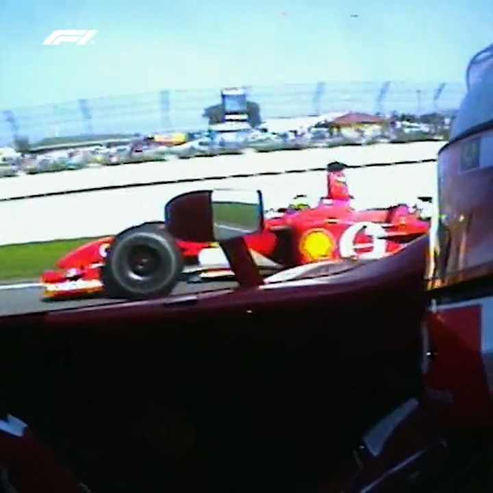 It's been 21 years since Scuderia Ferrari HP attempted a dead heat at Indy... and almost pulled it off! 🤯 Just 0.011s separated Rubens Barrichello and Michael Michael Schumacher as they crossed the line back in 2002 🤏 #F1 #OnThisDay