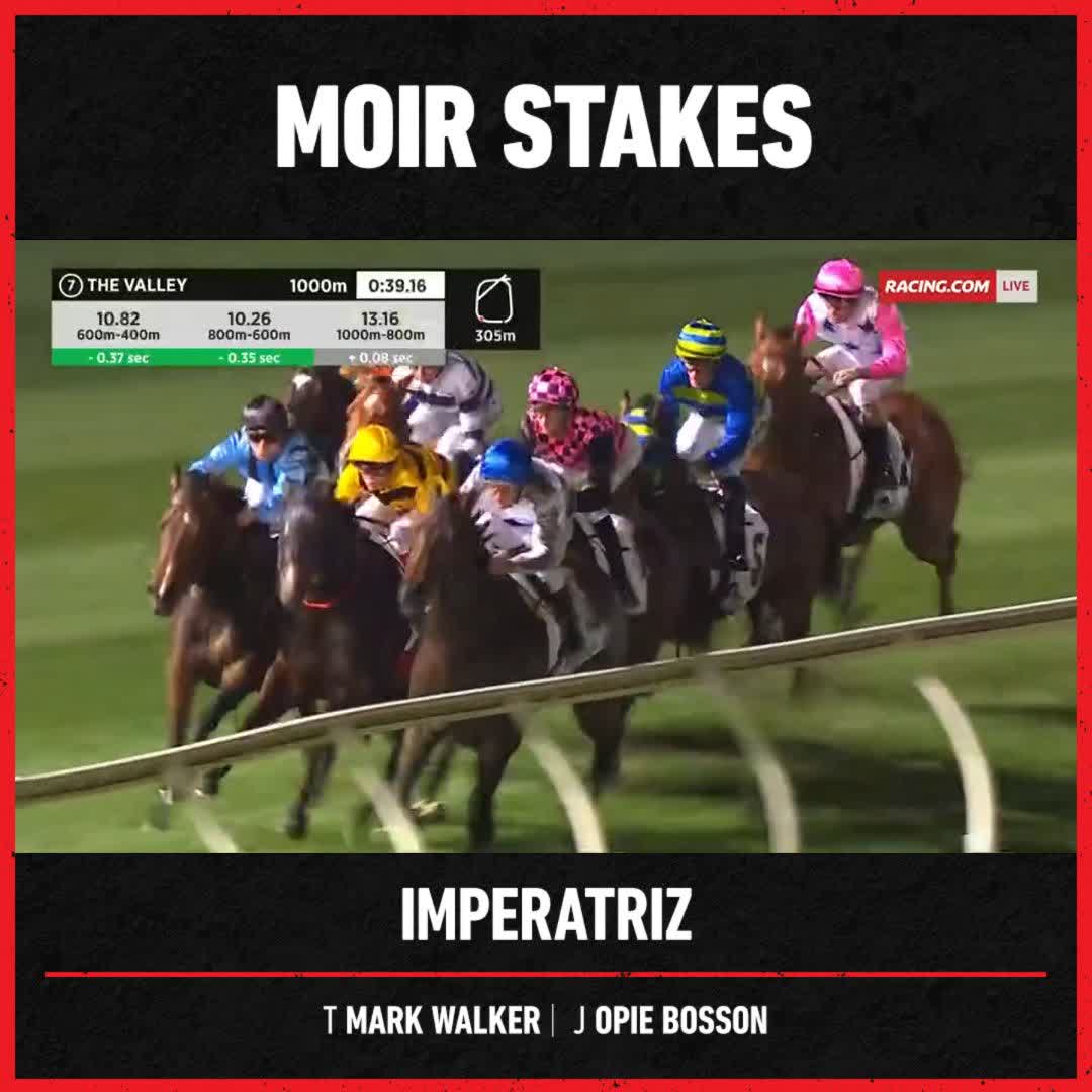 WOW 😍 Imperatriz comes storming home to take out the G1 Moir Stakes ⚡️ Te Akau Racing Opie bosson