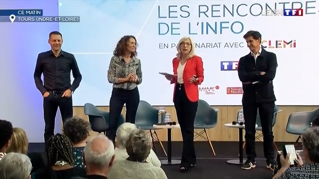 ▶ 10e édition des "Rencontres de l'Info" TF1 TF1Info LCI, animées par Christelle Chiroux, en partenariat avec CLEMI : Marie-Sophie Lacarrau, Thierry Coiffier & Romain Hussenot étaient à la MAME pour expliquer la fabrication du JT #LE13H et notre attachement aux régions cc emmanuelle pavillon 👇