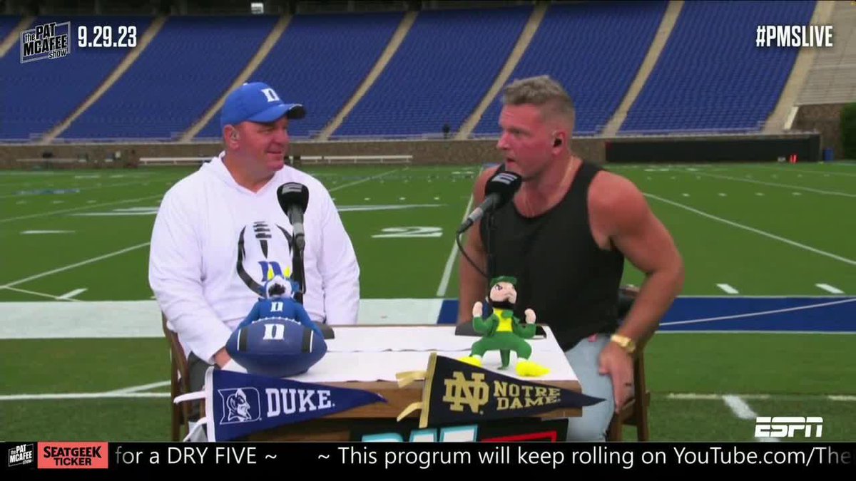 We're an everything school. Riley Leonard 🤝 Pat McAfee #GoDuke