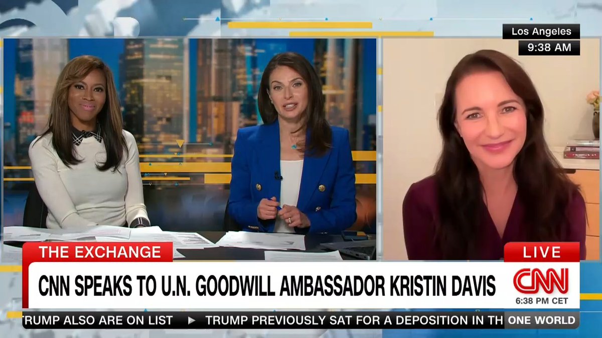 "Every time I travel with UNHCR, the UN Refugee Agency I'm so inspired by the people I meet and the stories that I hear. It invigorates me to do more." Kristin Davis, Actress & Goodwill Ambassador for #UNHCR, joins Zain Asher & Bianna Golodryga to discuss her advocacy and support for refugees.