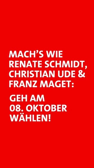 Am 08.10. zählt's — geh wählen!