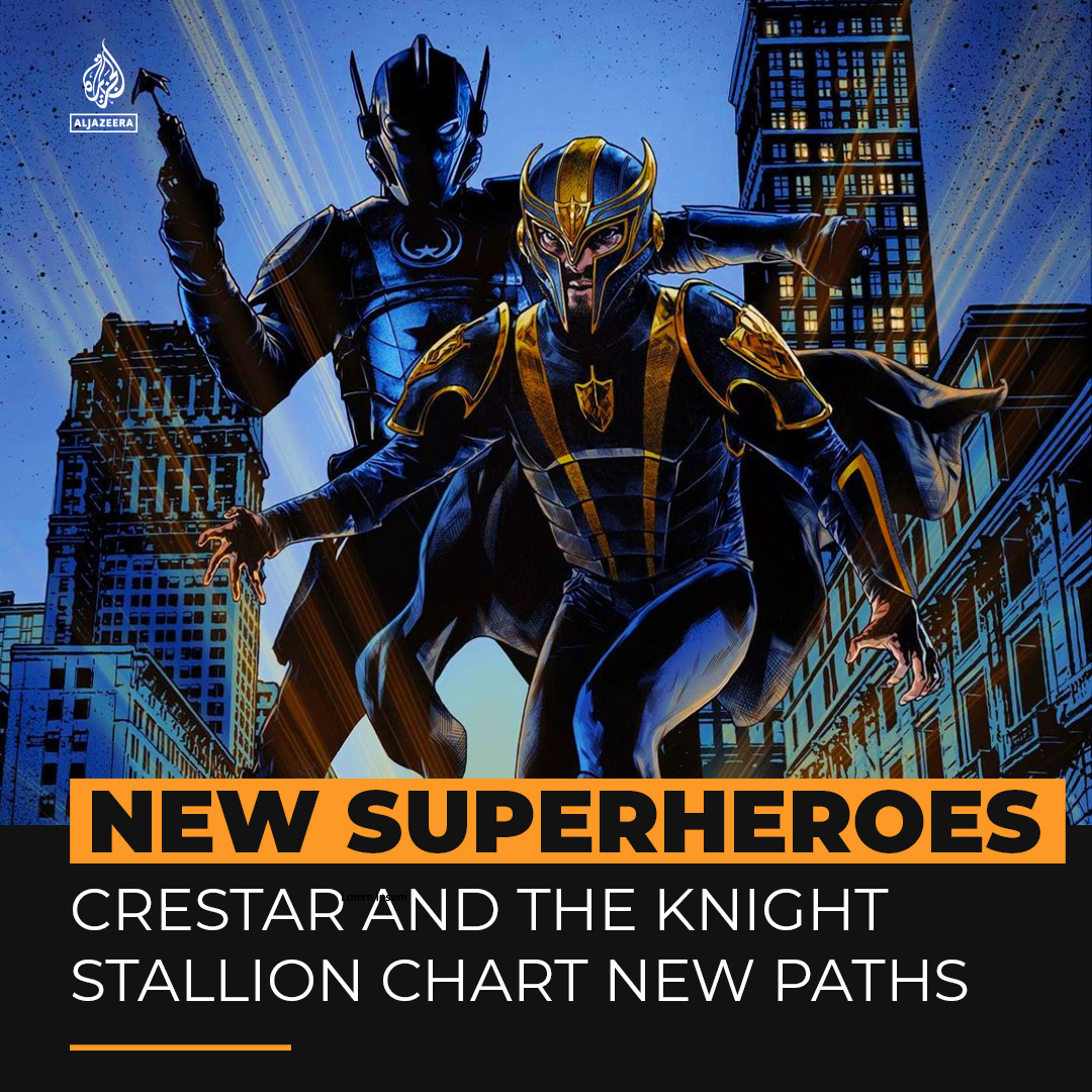 Meet Crestar and the Knight Stallion, the Arab and South Asian superheroes adding a blend of culture and humour to the comic book world. Here’s their story👇