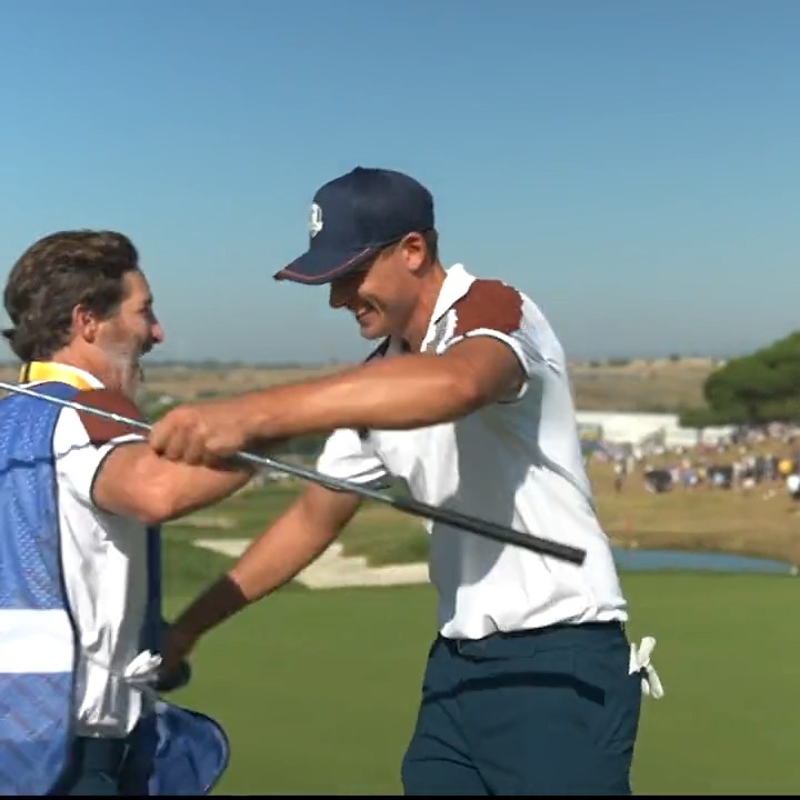 Viktor & Ludvig, history makers 💪 The Ryder Cup has been played for 96 years. Their 9&7 victory is the largest foursomes win ever. #TeamEurope | #RyderCup
