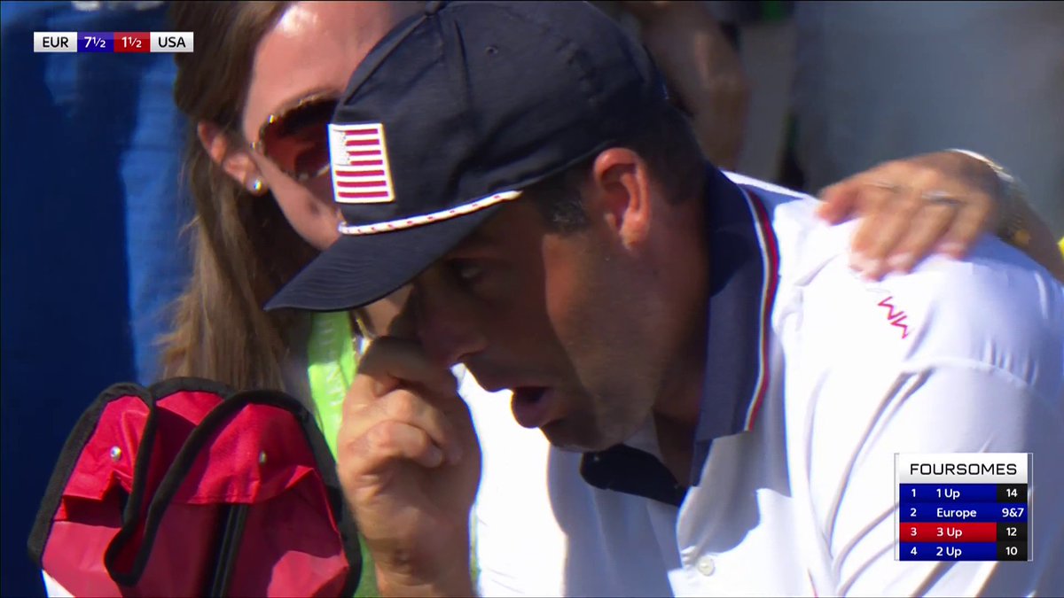 The World Number 1 crying after getting a 9&7 beat down by a kid who was in college 4 months ago. The Ryder Cup is one of a kind!