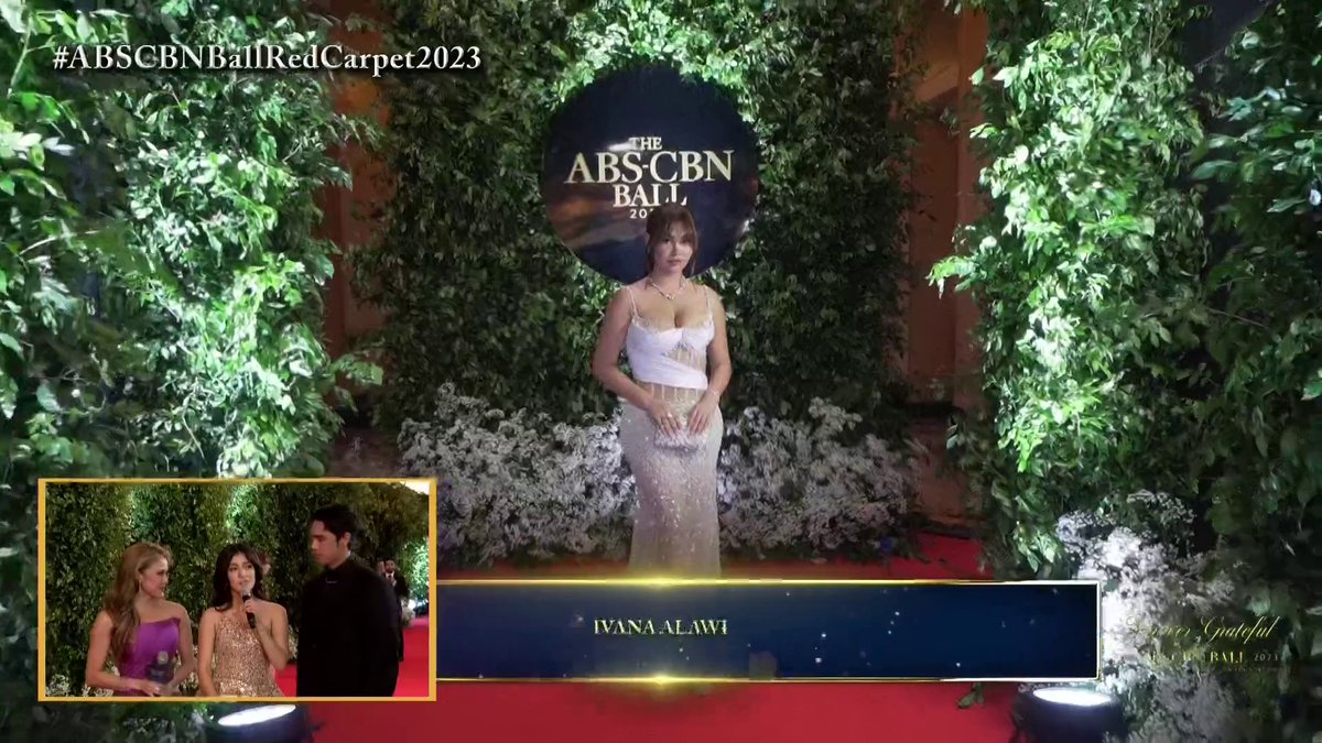 Well, you can't miss her, can you? 'Batang Quiapo' star Ivana Alawi graces the red carpet of #ABSCBNBall2023. #ABSCBNBallRedCarpet2023 LIVE: