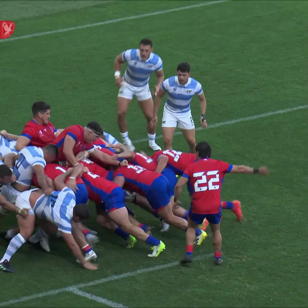 A monumental drive from Condores.rugby 👊 #RWC2023 | #ARGvCHI