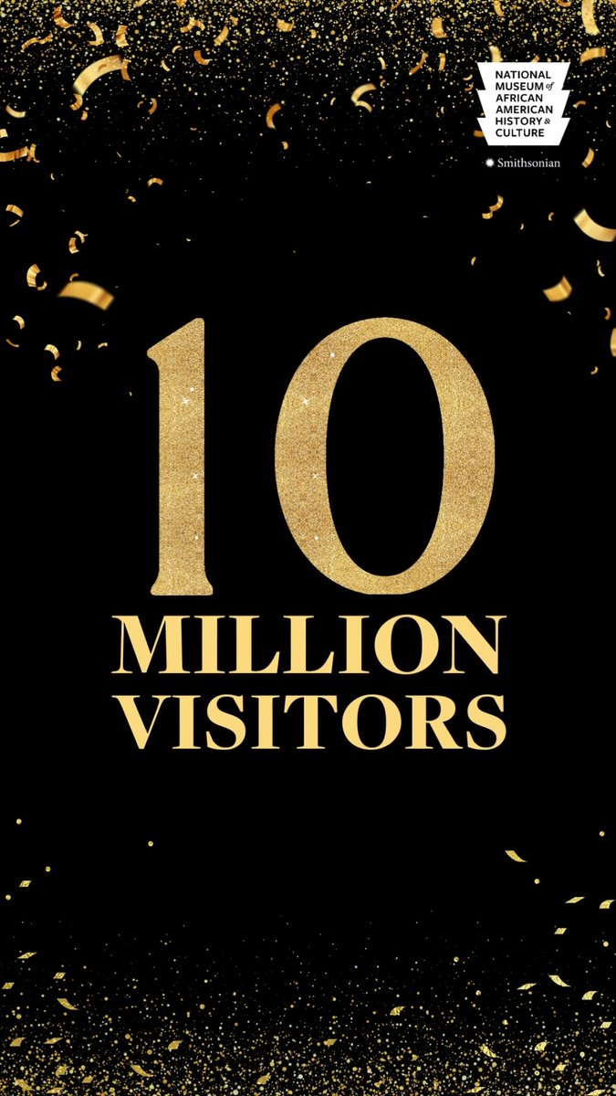 🎉 Our museum welcomed its 10 millionth in-person visitor today. This milestone takes place almost one week after our 7th anniversary of our grand opening on Sept. 24, 2016. Learn more: #APeoplesJourney #ANationsStory