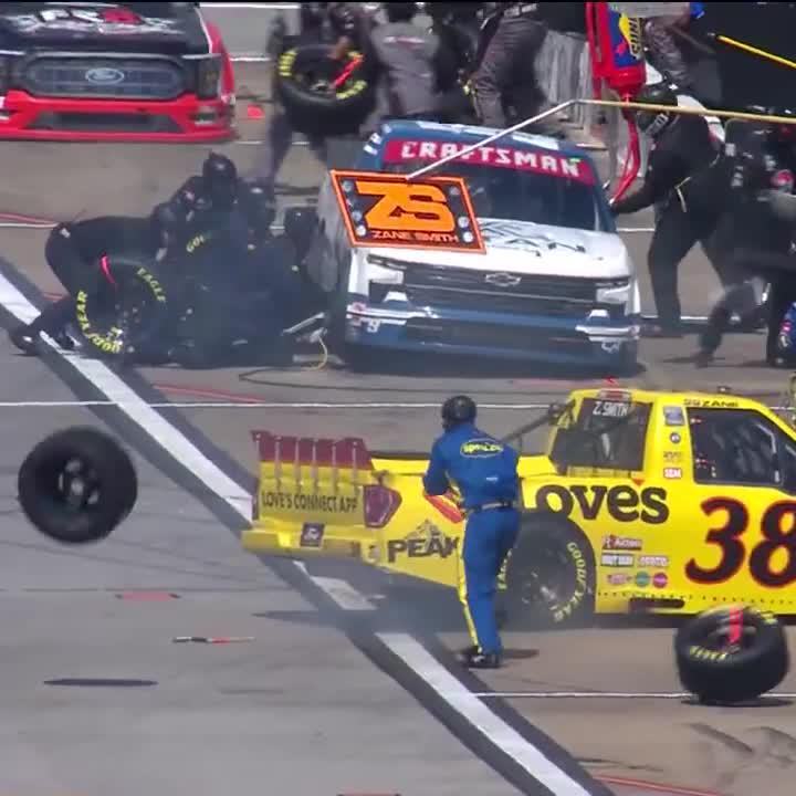 These crew members are so tough! A look at what happened on pit road with the No. 38.