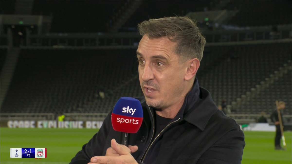 "Something doesn't feel right." Gary Neville says the VAR check for the disallowed Luis Diaz goal was 'too quick' and questions why the lines weren't drawn on 🤔