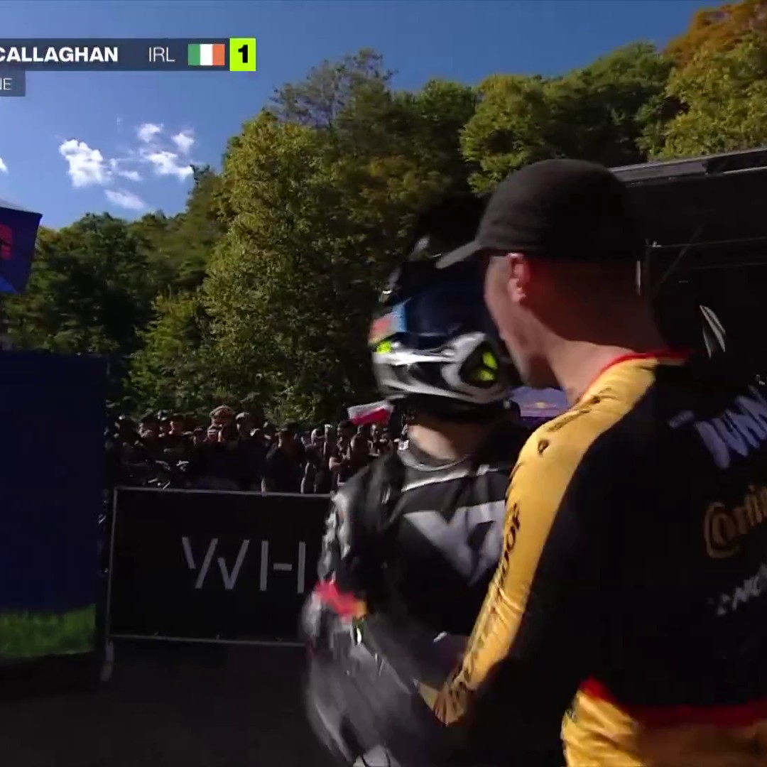 The ride of his life 🤩 Oisin O Callaghan with one of the best performances of his career to secure the men’s Downhill World Cup and the Irish 1-2 🇮🇪🥇 #MTBWorldCup | UCI MTB
