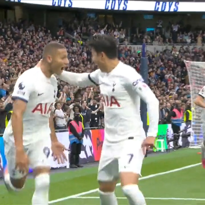 Sonny's sixth goal of the season 🎯 A fine team move gave us the lead at Tottenham Hotspur Stadium! 💫