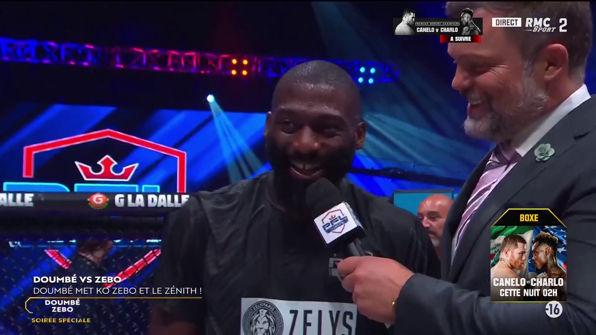 💬 "Je vous avais dit quoi ? Y'a personne qui peut me teste, K.O premier round on en parle plus !" 😂 Doumbé se la joue à la Doumbé ! #PFLParis #RMCMMA