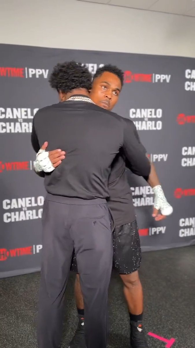 Jermall Charlo supporting his brother Jermell Charlo backstage before the Canelo Alvarez fight, despite the current rift between them… [🎥 @ShowtimeBoxing]