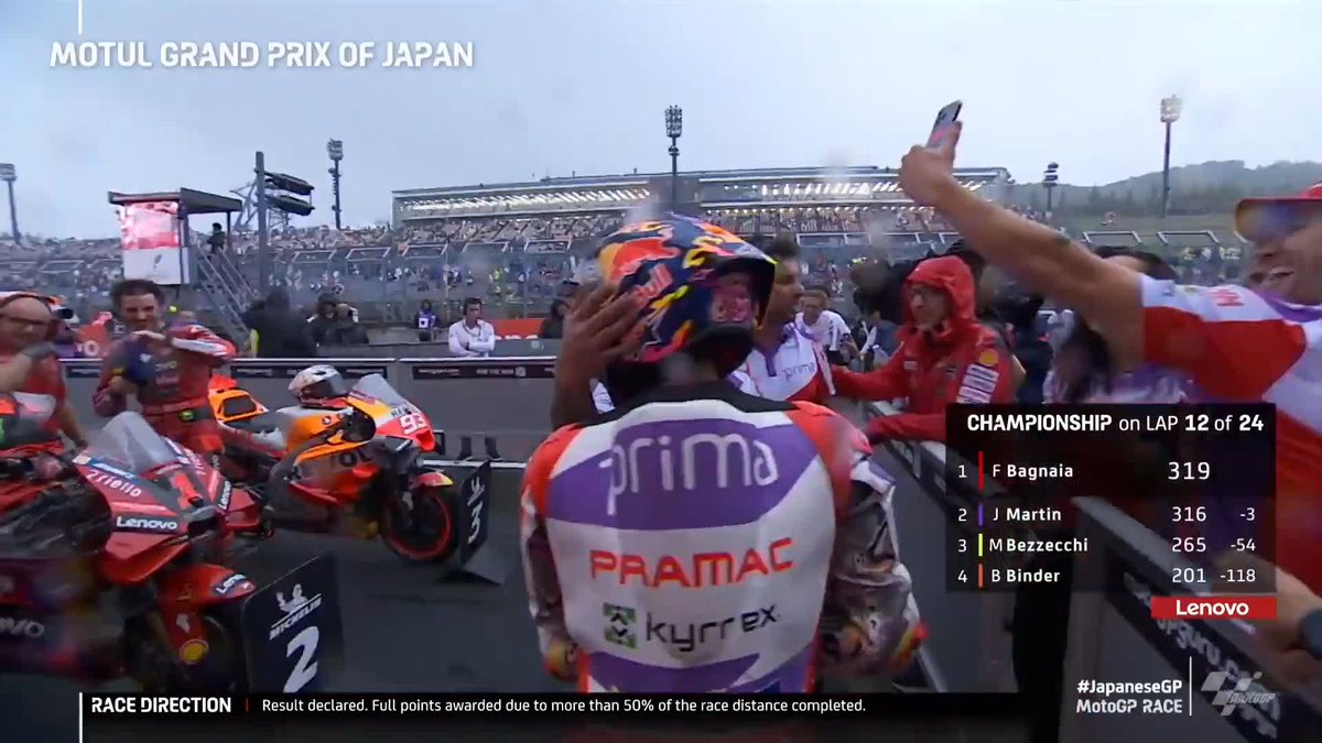 Straight to parc ferme 🏁 Pecco Bagnaia collects another podium finish and vital points! 🥈 #JapaneseGP 🇯🇵