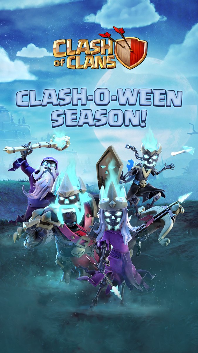 It’s another new Season stacked with perks and rewards! Unlock the Ghost Champion skin with this month’s Gold Pass, and get ready for a spooktacular Clash-O-Ween season... 👻