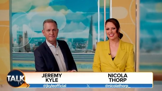 Join Jeremy Kyle and Nicola Thorp on TalkTV’s brand new breakfast show. Every weekday, Talk Today will be a dynamic mix of news and views, broadcast from 6am to 9.30am.