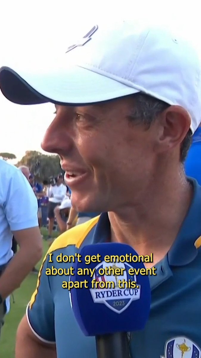 Rory McIlroy didnโt hold back his emotions after Europe's #RyderCup victory. ๐ช๐บ