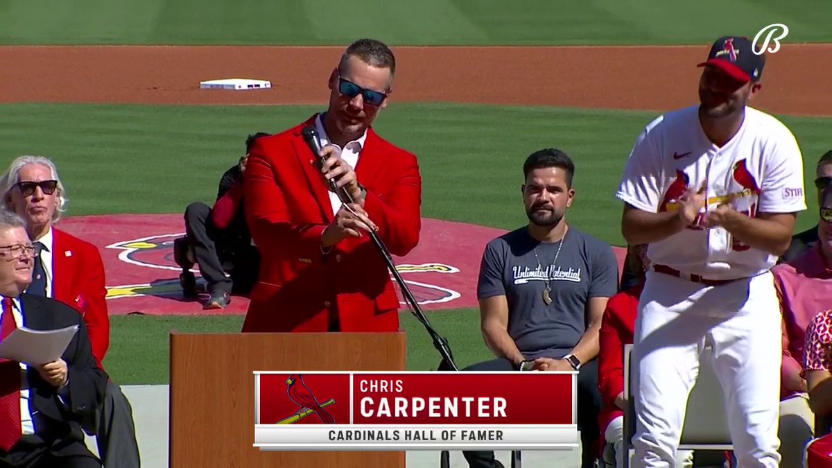 “In April 14, 2010, I showed up at the clubhouse with a Bible sitting on my chair in my locker. Changed my life. It’s the Bible I read out of today.” Beautiful story from former Cardinals pitcher Chris Carpenter on Adam Wainwright.