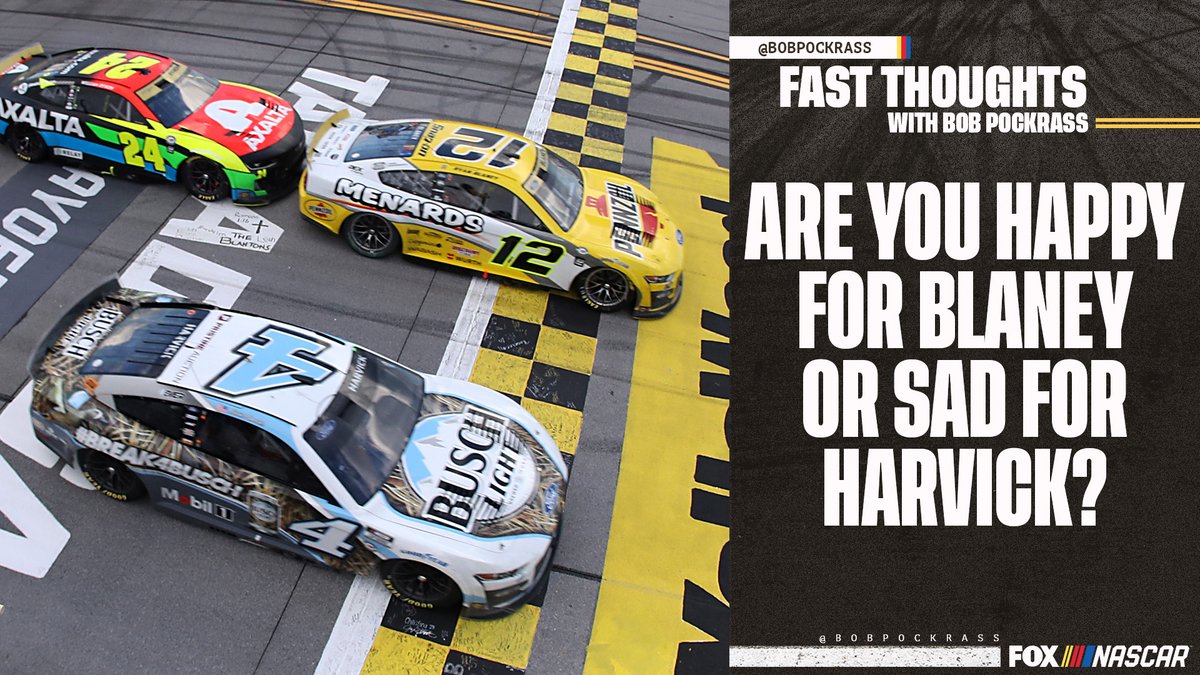 Fast Thoughts after Talladega: As happy as fans likely are for Ryan Blaney, should they be sad for Kevin Harvick that a possible win in his final season slipped away?