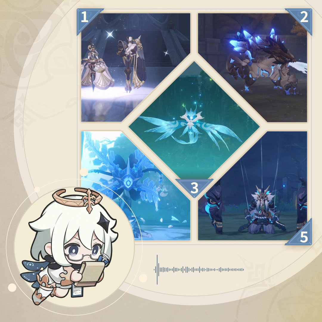 "I Know That Sound..." Round 1 Hi Travelers~ Another year has flown by once again~ Paimon has taken this opportunity to prepare a little quiz for you to test your knowledge! #GenshinImpact