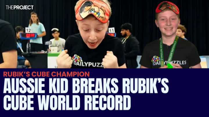 Brisbane kid Charlie Eggins has been named a world champion after he broke the world record for blindfolded speedcubing by .68 of a second. Charlie joins us to explain how he did it.